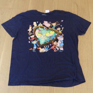 Hey Arnold Nickelodeon Blue Graphic T-Shirt XL Classic Cartoon TV T-Shirt
